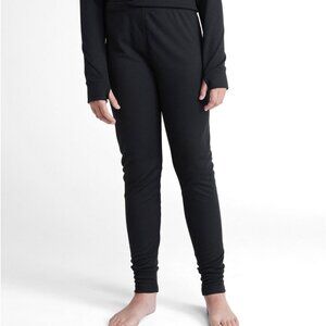 L.L.Bean Kids' Wicked Warm Midweight Long Underwear Pants in Black, Size XL 18